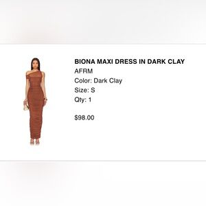 AFRM Biona Maxi Dress in Dark Clay